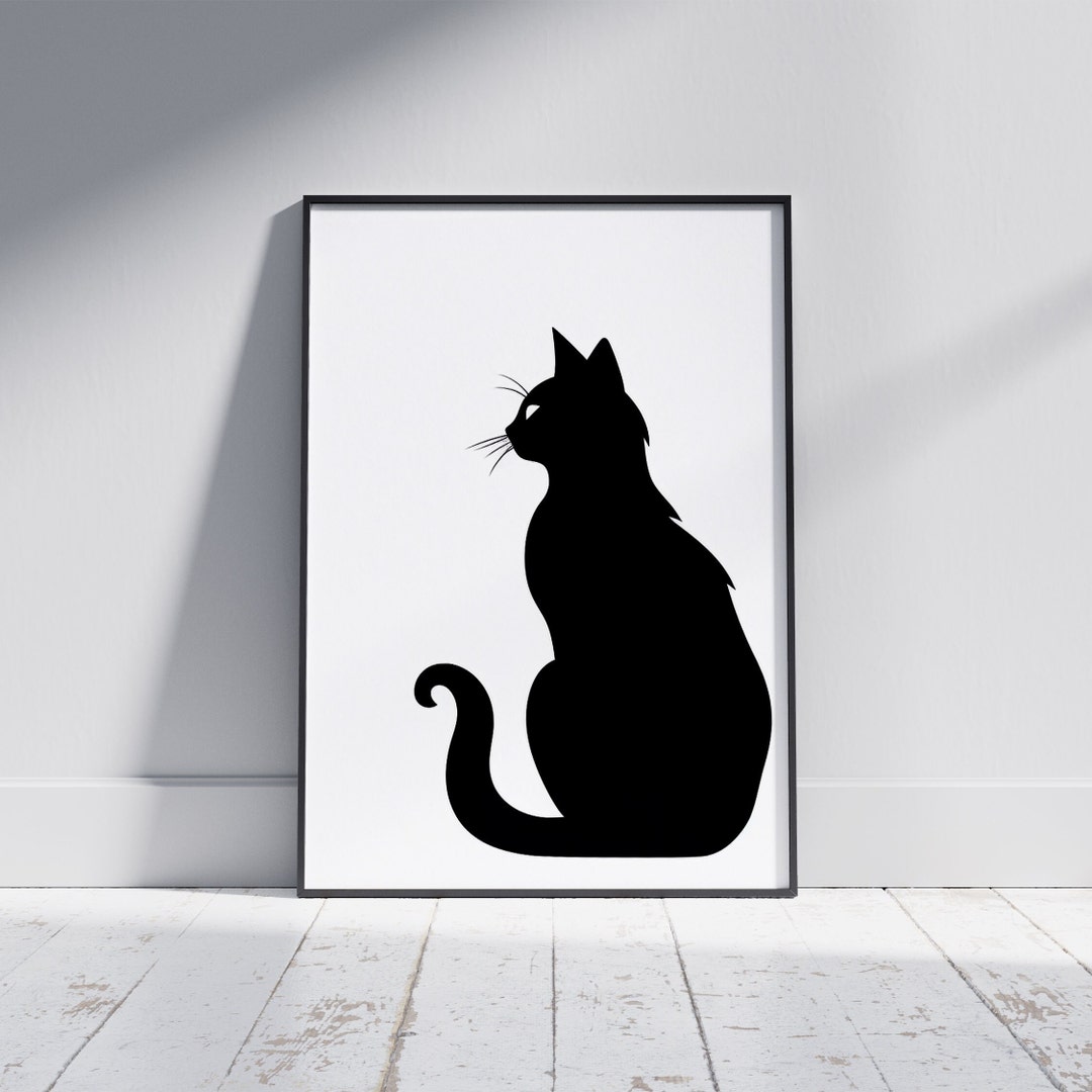Black Cat Print / Wall Art Print / Cat Print / Halloween Art Print