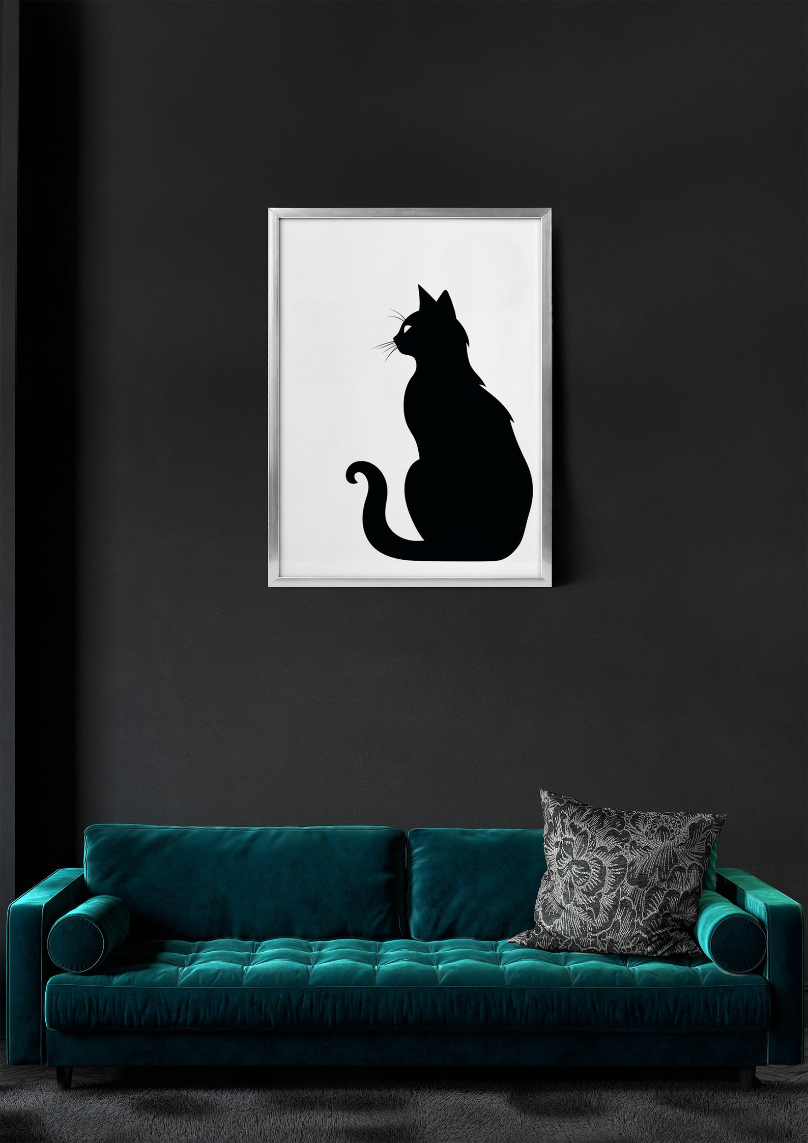 Black Cat Print / Wall Art Print / Cat Print / Halloween Art Print