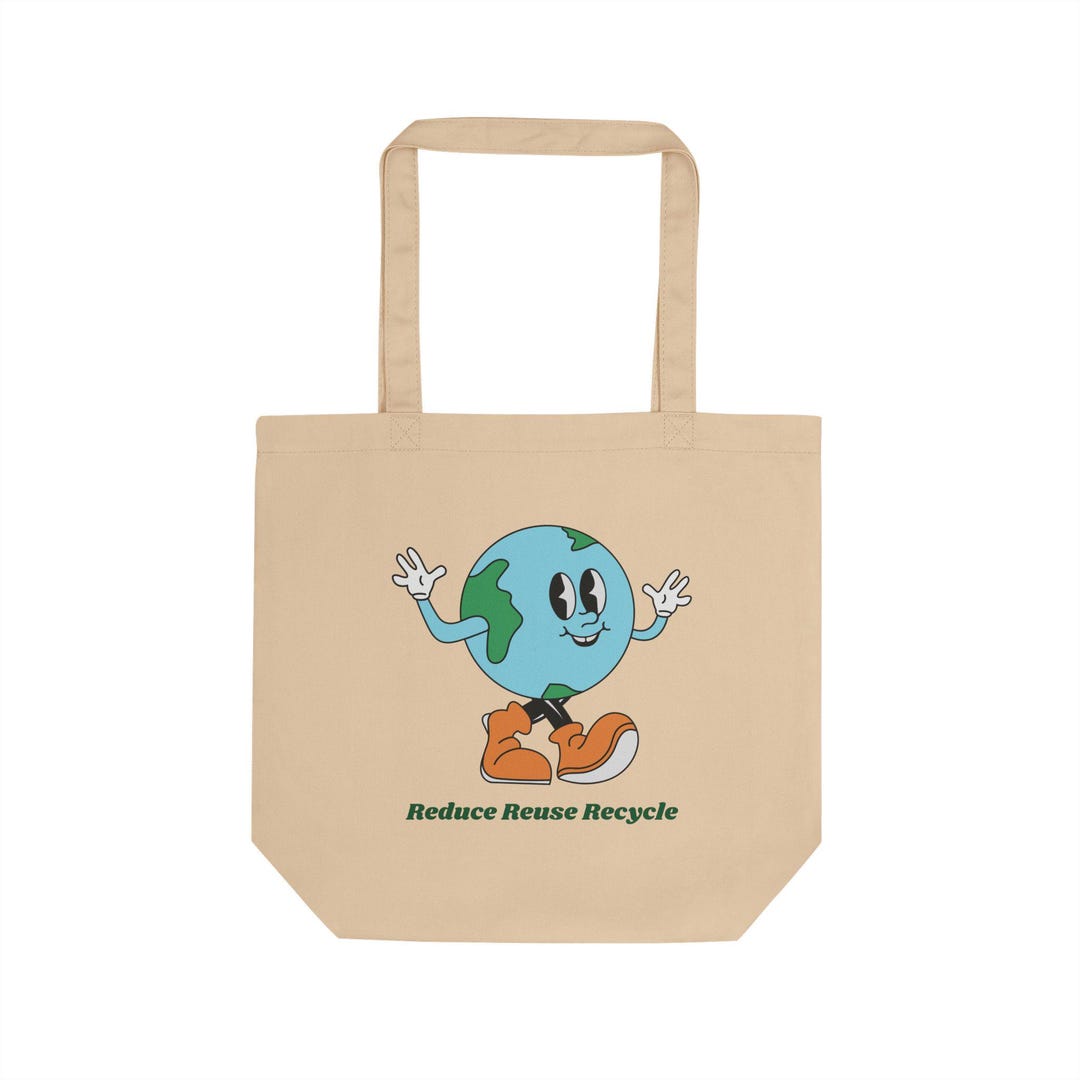 Eco-friendly Tote Bag - Reduce Reuse Recycle, Reusable Shopping Bag ...