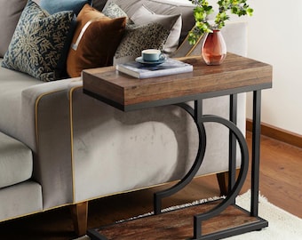 Modern Narrow C End Table Shelf