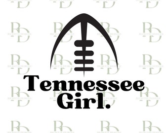 Tennessee Girl Vintage Football SVG Cut File - Tennessee Vols Fan SVG - Football Season, Fall SVG, Gameday, Cricut, Silhouette, Sublimnation