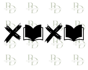 XOXO Book SVGs, San Valentino svg, San Valentino Cut File, Libro SVG, Booktok svg, Reader svg, Book Lover Design Camicia, cricut, silhouette svg