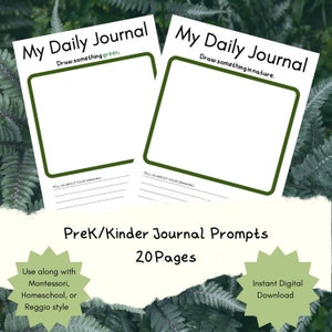 Early Childhood Education Journal for Preschool, Kindergarten Printable, Journal for Kids, Montessori, Homeschool, Reggio, Writing Skills