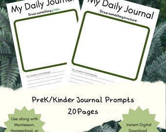 Early Childhood Education Journal for Preschool, Kindergarten Printable, Journal for Kids, Montessori, Homeschool, Reggio, Writing Skills