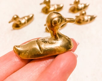 Brass Duck Place Card Holders Name Tag Holders - Set of 6, New