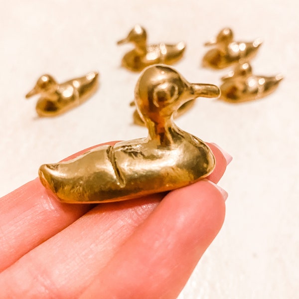 Brass Duck Place Card Holders Name Tag Holders - Set of 6, New