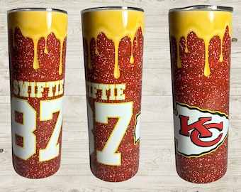 Taylor Swift Swiftie Kelce 20oz Tumbler Cup, Taylor Swift fan, Taylor Swift lover, Kansas City, Swifties, Chiefs Taylor Swift, Travis Kelce