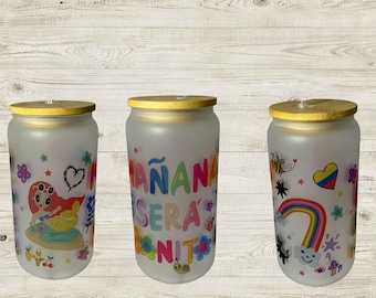Karol G Manana Sera Bonito 16oz Glass Tumbler Cup, Karol G Gift, Karol G Lover, Girl Gifts, Birthday Present