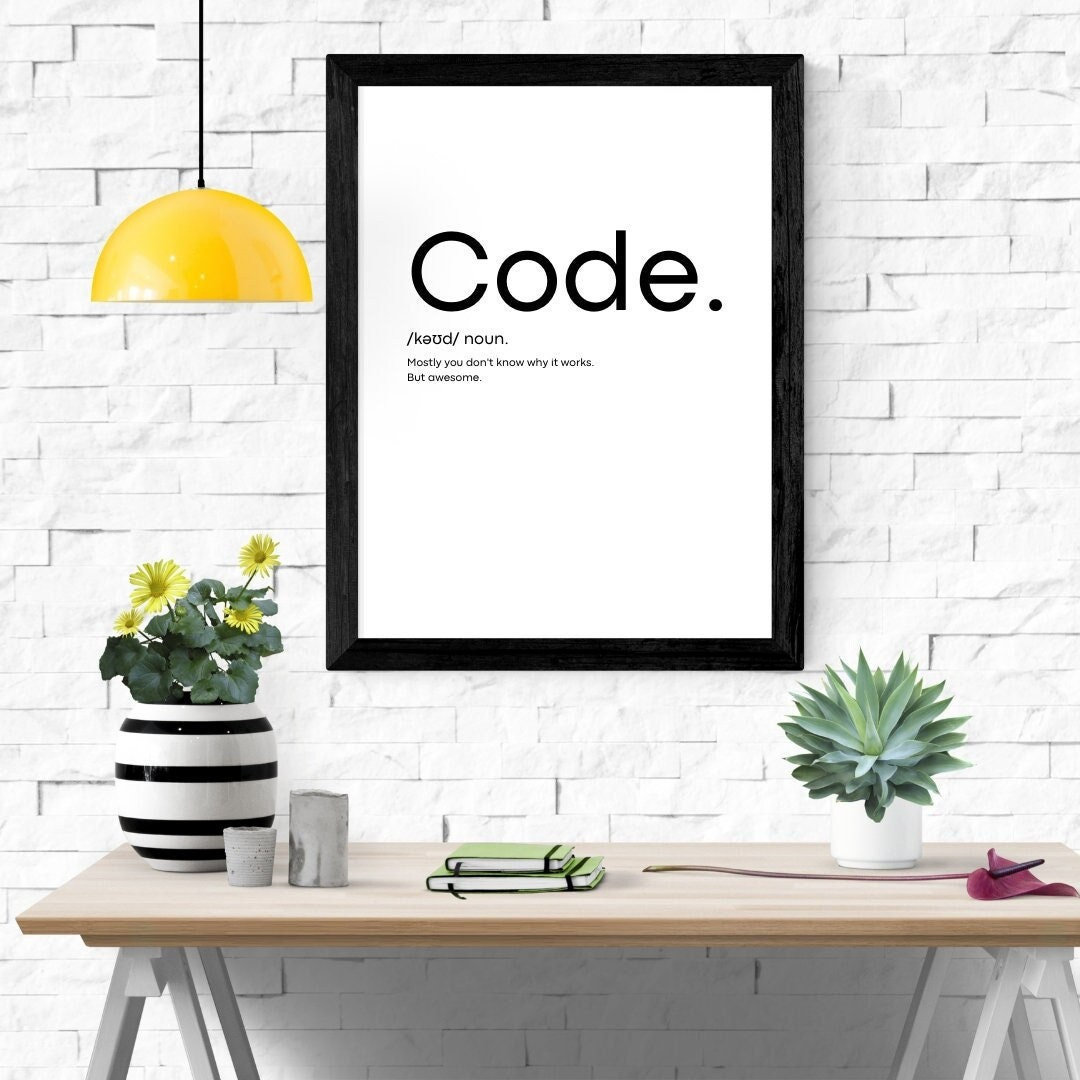 Programmer Printable Code | Wall Art | Modern Print | Coding | Computer ...