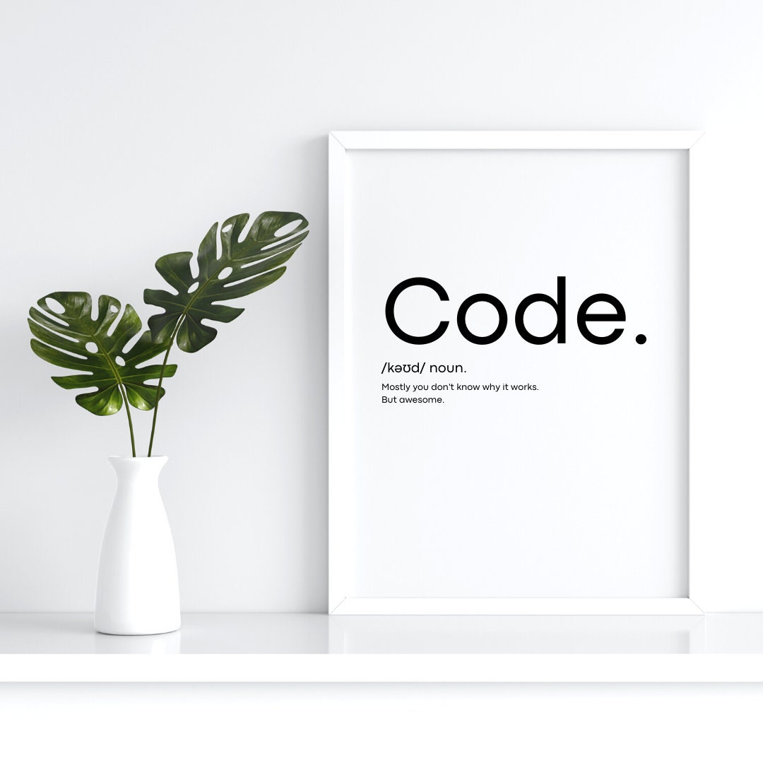 Programmer Printable Code | Wall Art | Modern Print | Coding | Computer ...
