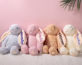 Personalised Bunny Rabbit with name,Personalized Bunny Stuffed Toy,Stuffed Bunny Toy,new Baby Gift,Baby Shower Gift,Christmas Gift for Girl