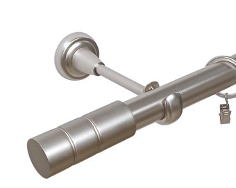 Bastone Tenda Doppio 200cm Acciaio - Stile Classico Parete