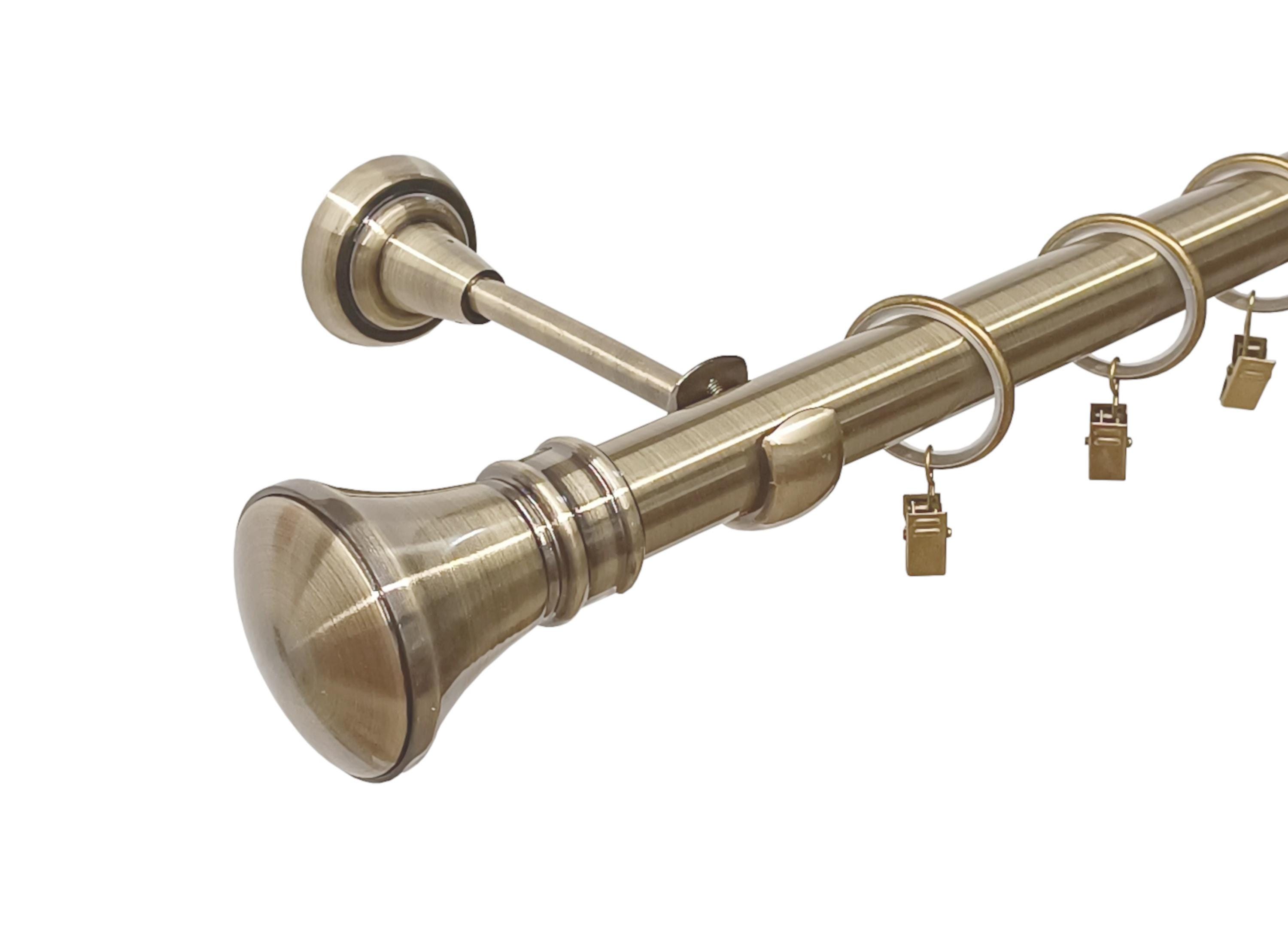 Kit Bastone Tende Doppio Metallo 25/25mm - Acciaio Inox Effetto, Montaggio A Muro, Lunghezze 120-600cm - Foto 9