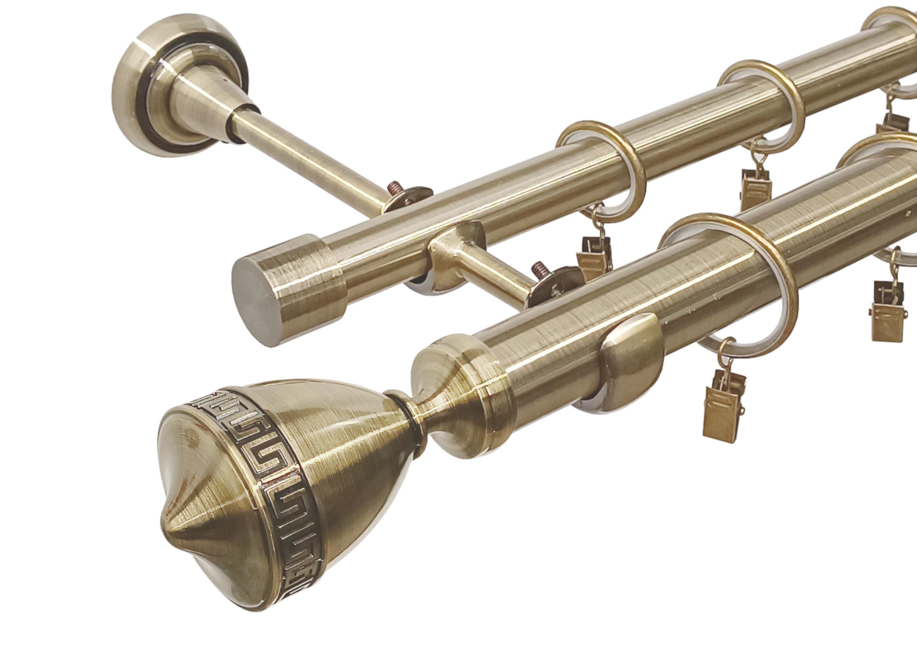 Tubo per bastone per tende in ottone oro da 140 cm