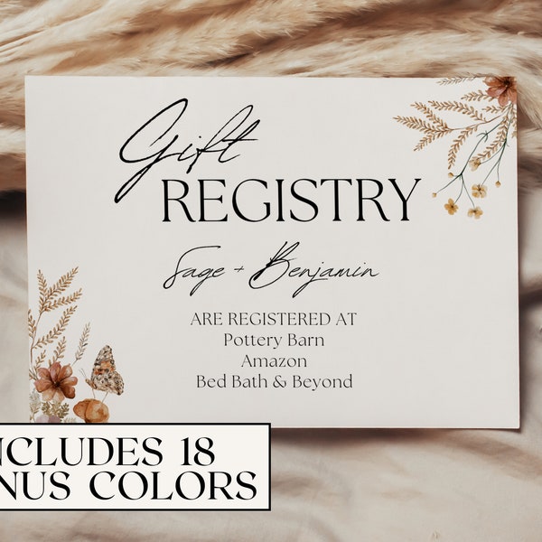Bridal Registry Etsy