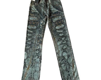 Seltene Vintage-Jeans von Just Roberto Cavalli aus den 2000er Jahren mit Schlangenmuster, Größe 27