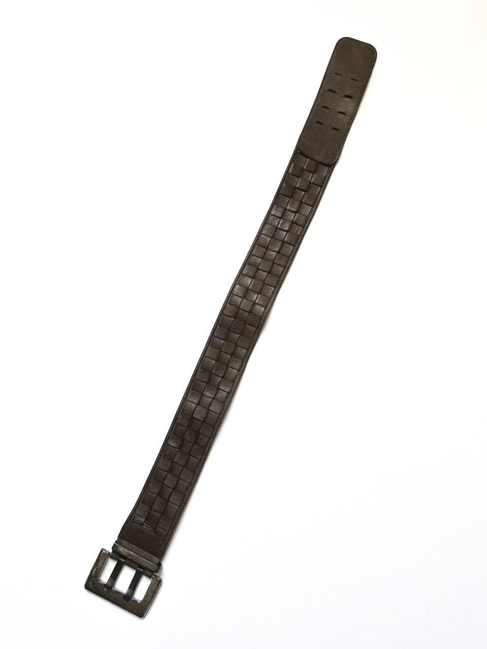 Vintage Rare Jil Sander 90s Leather Belt Pleated Braided  display picture 3