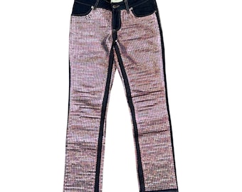 Dolce Gabbana D&G Sequin Glitter denim pants jeans size 28