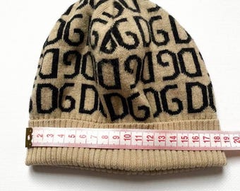 Dolce Gabbana Wool D&G Beanie Monogram Logo Hat Print Y2k - Etsy