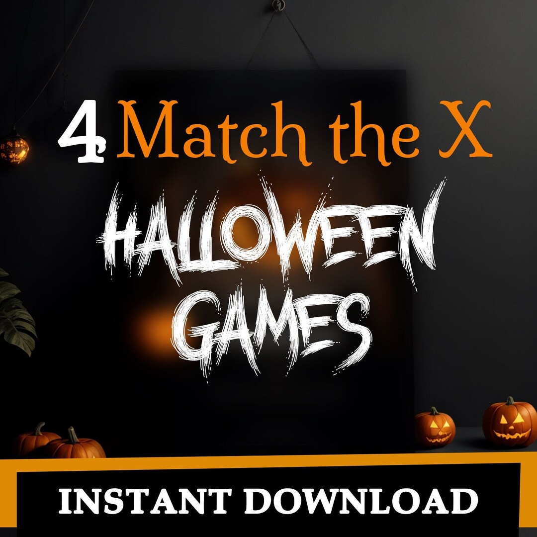 4 Halloween Games for Adults Halloween Matching Games Etsy