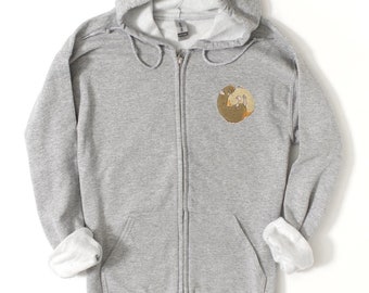 Embroidered Rat Sweatshirt, Rat Lover, Zipper Hoodie, Ratty Mom, Rat Dad, Rat Owner Shirt, Unisex Hoodie