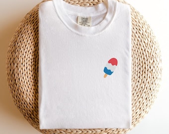 Embroidered Garment Dyed Firecracker Popsicle Tee