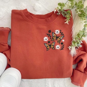 Yellow Monarch Butterfly Women's Sweatshirt