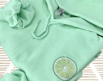 Embroidered Lime Hoodie