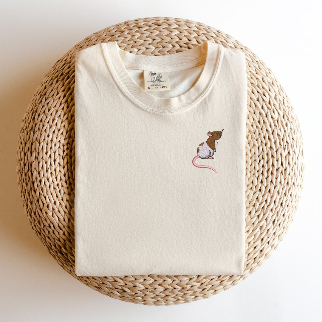 Embroidered Rat Tee: Rattie T-shirt, Rat Lover Gift - Etsy