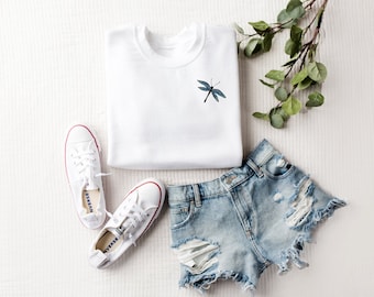Embroidered Dragonfly Sweatshirt