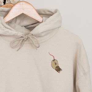 Embroidered rat hoodie, ratty lover sweatshirt, rat mama, fancy rat sweater
