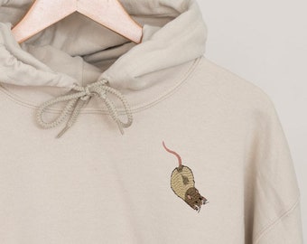 Embroidered rat hoodie, ratty lover sweatshirt, rat mama, fancy rat sweater