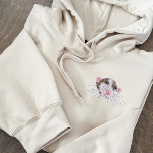 Sudadera personalizada bordada para mascotas: Sudadera de cuello redondo personalizada para perro o gato. imagen 4