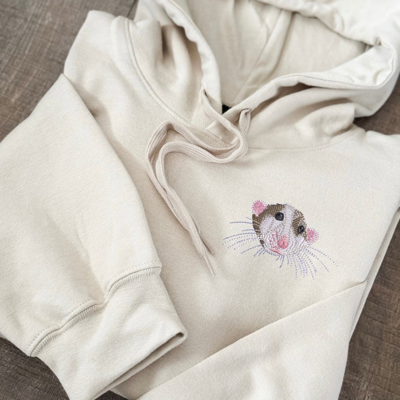 Sudadera personalizada bordada para mascotas: Sudadera de cuello redondo personalizada para perro o gato. imagen 4