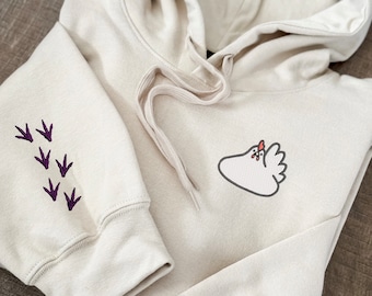 Embroidered Chicken Hoodie