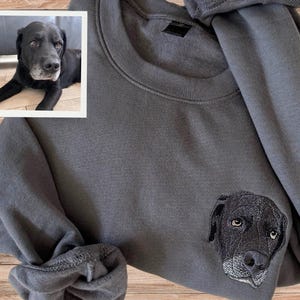 Sudadera personalizada bordada para mascotas: Sudadera de cuello redondo personalizada para perro o gato. imagen 2