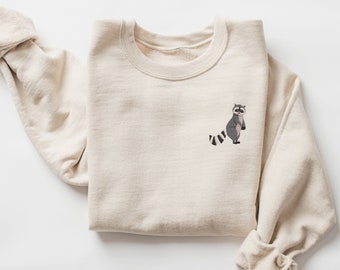 Embroidered Raccoon Sweatshirt