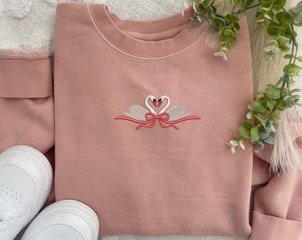Embroidered Swans Sweatshirt