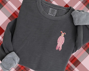 Embroidered Christmas Story Pigment Dyed Sweatshirt