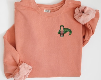 Embroidered Alligator Sweatshirt