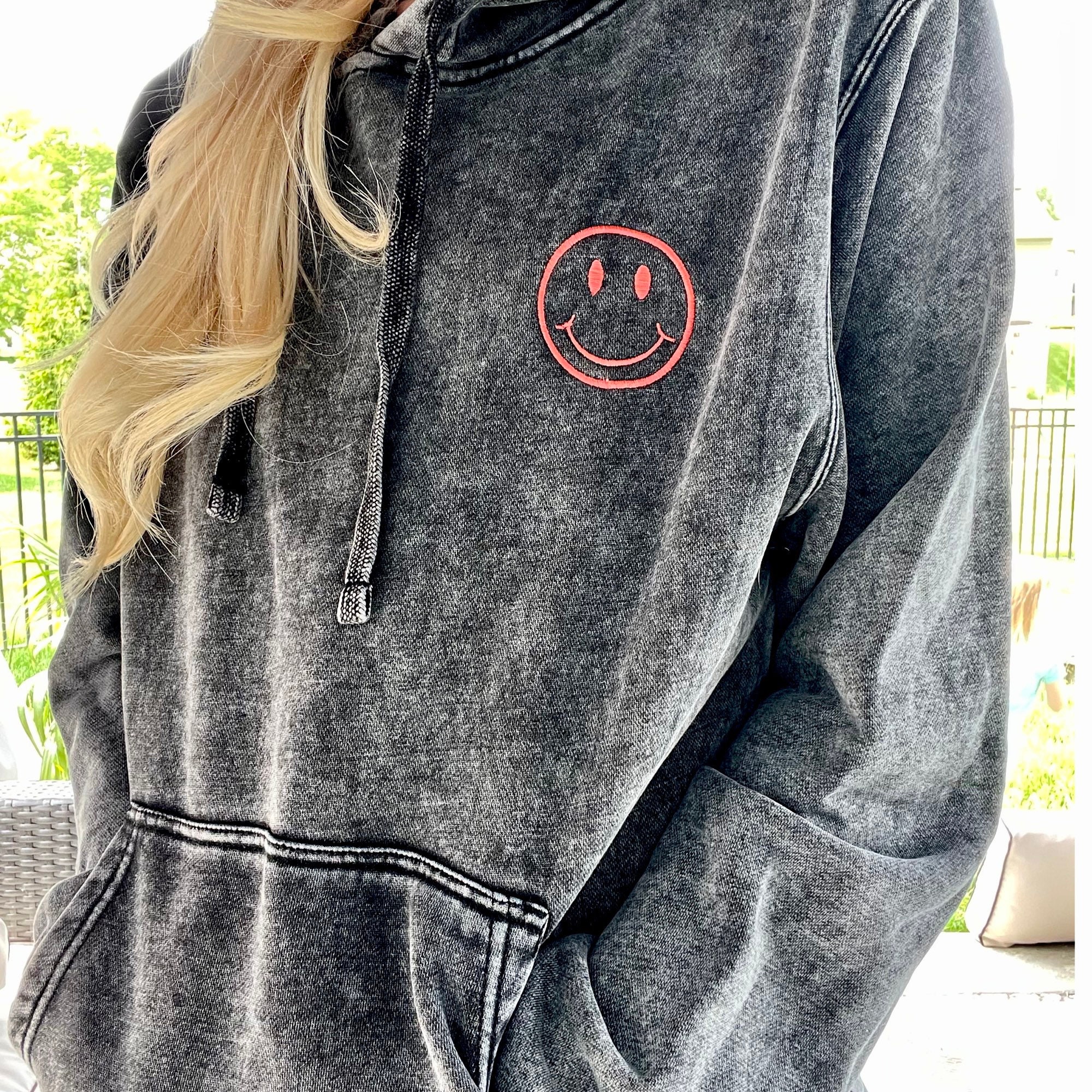 Mineral Wash Toggle Drawstring Hoodie