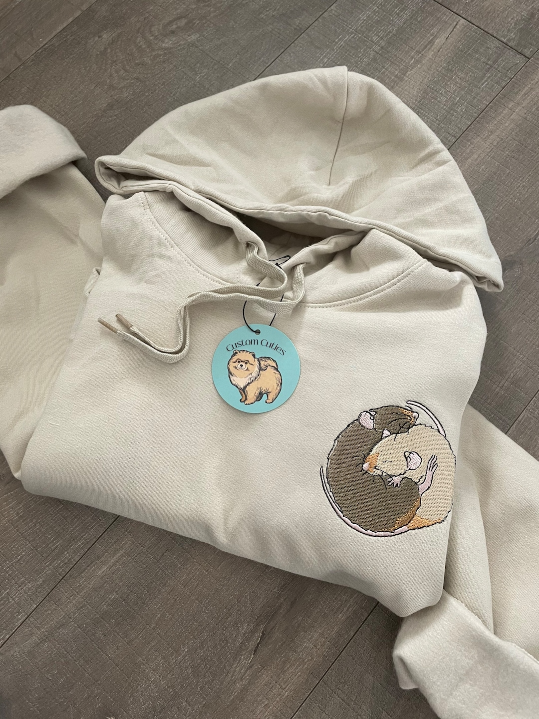 Embroidered Rat Hoodie, Ratty Lover, Rat Mama, Personalized Animal
