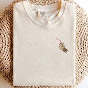 Embroidered Rat T-Shirt: Rattie Tee, Rat Lover Gift