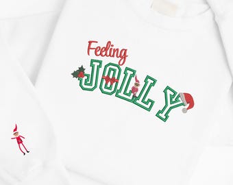 Embroidered Feeling Jolly Pigment Dyed Crewneck Sweatshirt