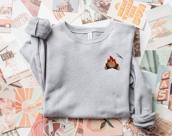 Embroidered Campfire S’more Sponge Fleece Crewneck Sweatshirt