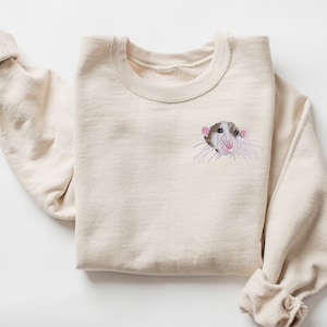 Sudadera personalizada bordada para mascotas: Sudadera de cuello redondo personalizada para perro o gato. imagen 5