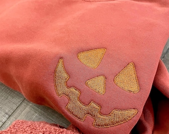 Halloween Pumpkin Face Crewneck Sweatshirt