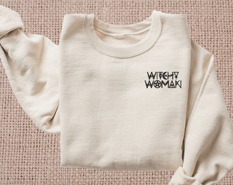 Embroidered Witchy Woman Sweatshirt