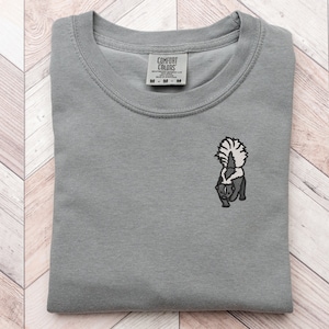 Funny Skunk Tshirt, Embroidered Skunk Shirt for Wildlife Lover, Unisex Crewneck Tee, Cute Shirt for Skunk Owner, Trendy Pet Skunk Tee