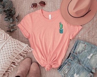 Embroidered Cactus Tee